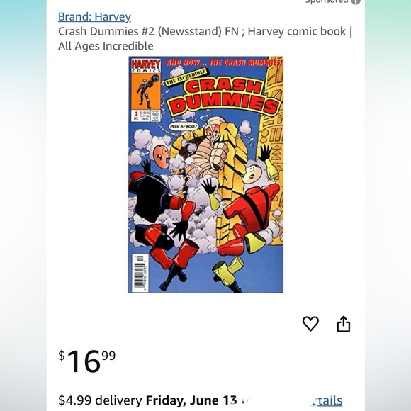 Harvey Comics The Incredible Crash Dummies …and now crash mummies ! #2 - Picture 8 of 8